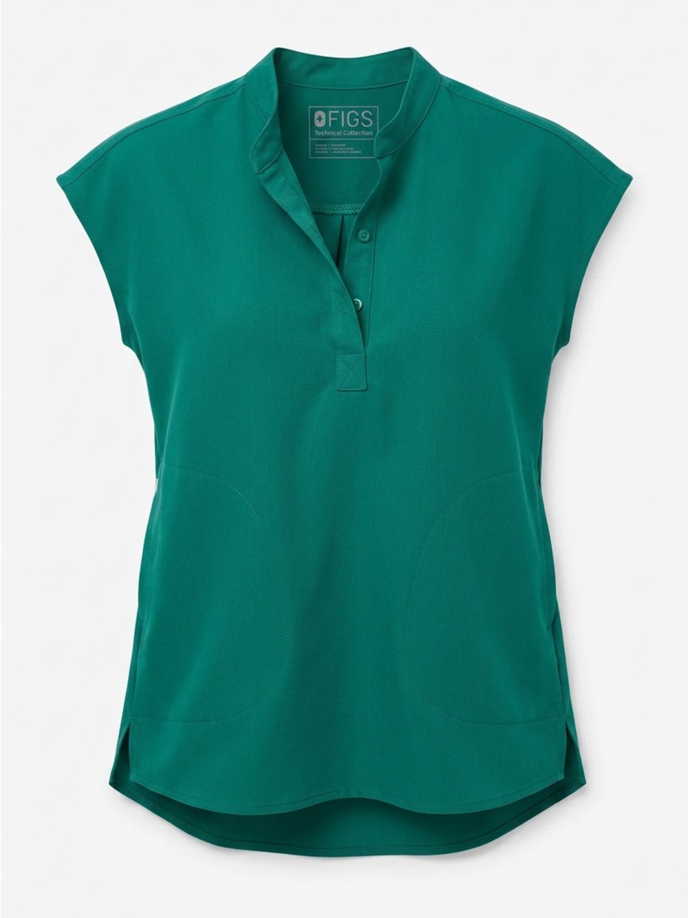 FIGS Emerald Green Cap Sleeve Tunic Camisole